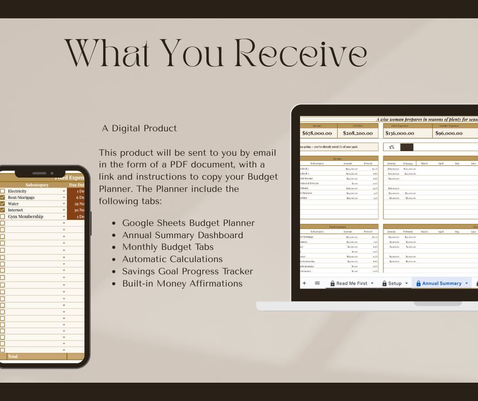 In Your Budget – Luxe Aesthetic Budget Planner